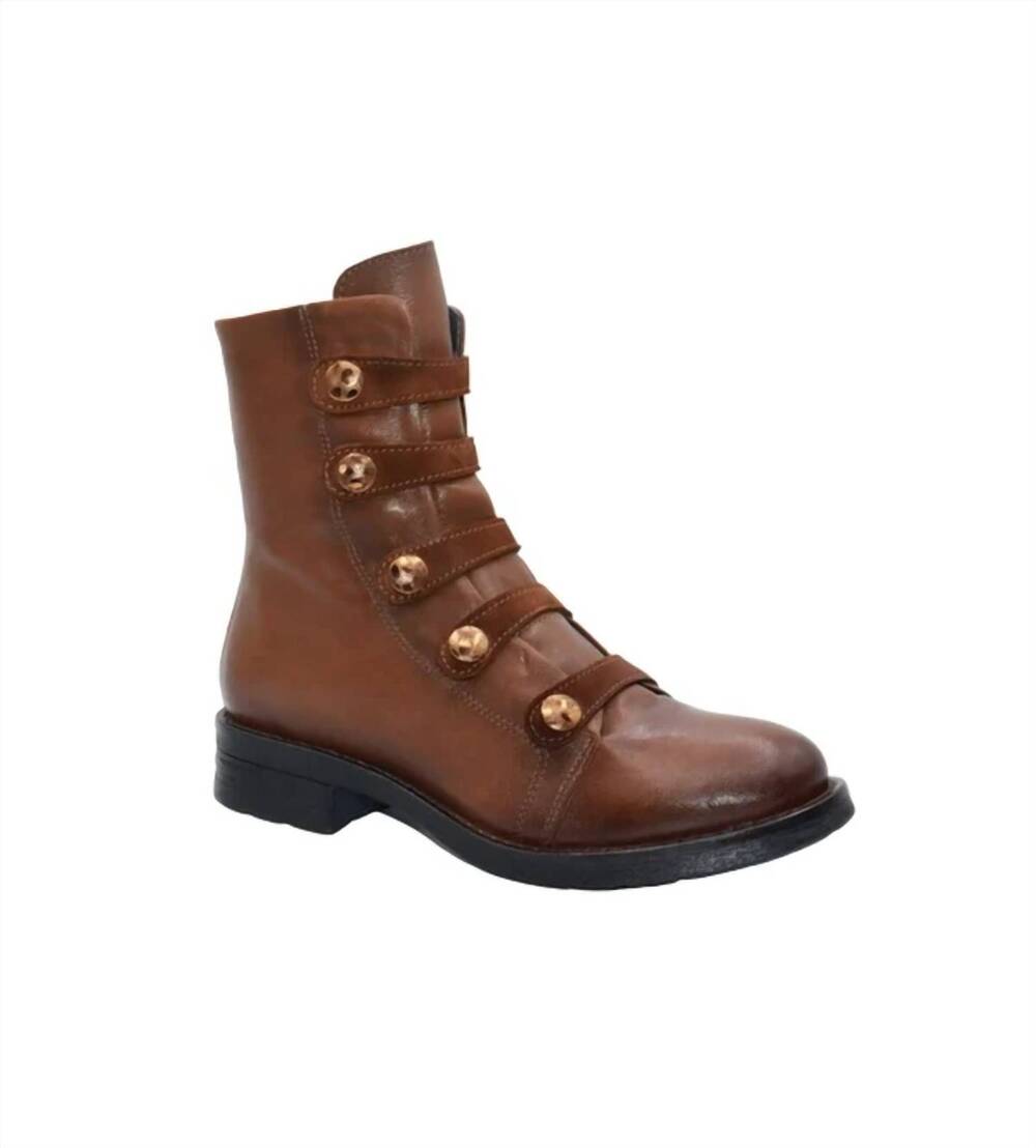 NEW ERIC MICHAEL women's dottie boots in brown